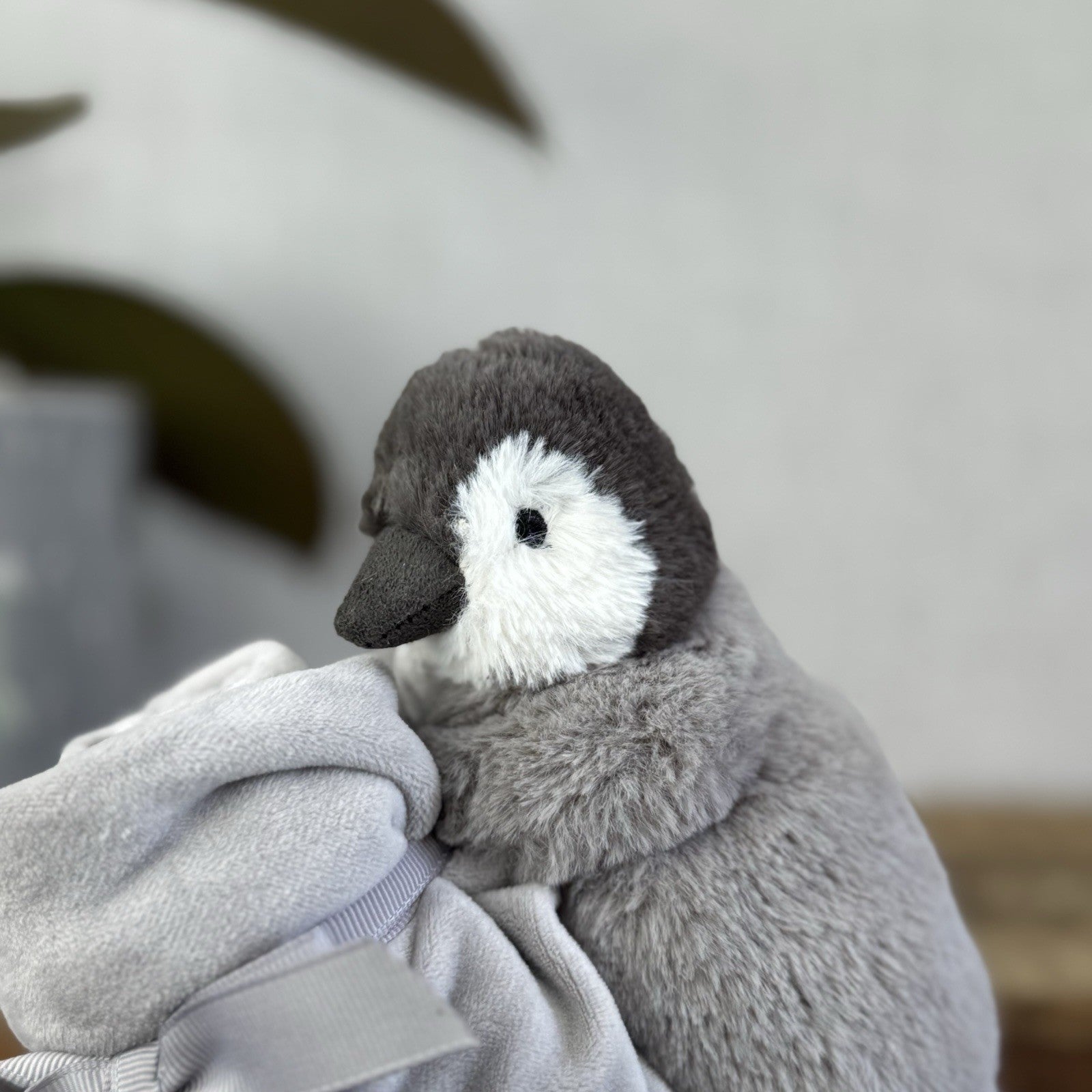 Jellycat Grey Percy Penguin Soother Comforter Comfort Blankie Soft Toy Plush