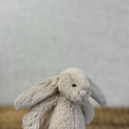 Jellycat Tiny Bashful Beige Bunny - Older Style Fabric Tag Miniature Rabbit 5"