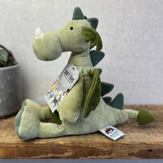 Jellycat Dylan Dragon Sensory Toy - Rattle, Sqeaker Soft Toy Retired Dragon Toy