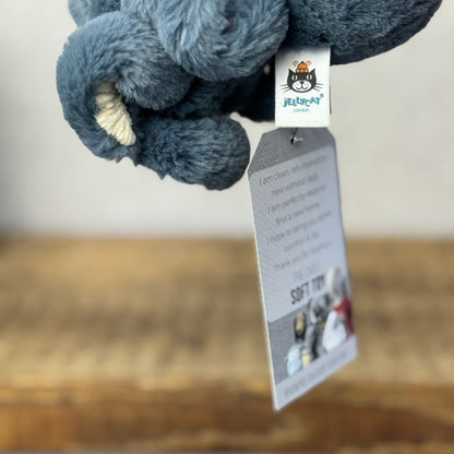 Jellycat Baby Storm Octopus - Tiny Blue Octopus Plush Retired Sea Creature 5"