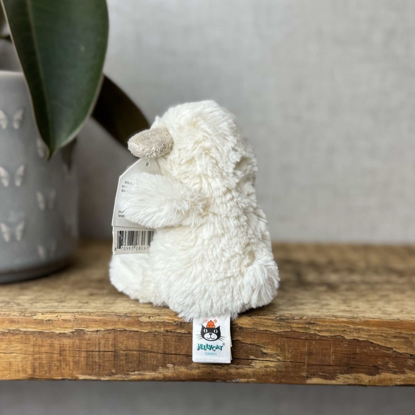 Jellycat Baby Poppet Sheep Tiny Poppet Vintage Lamb Mini Beanie With Tags 4”