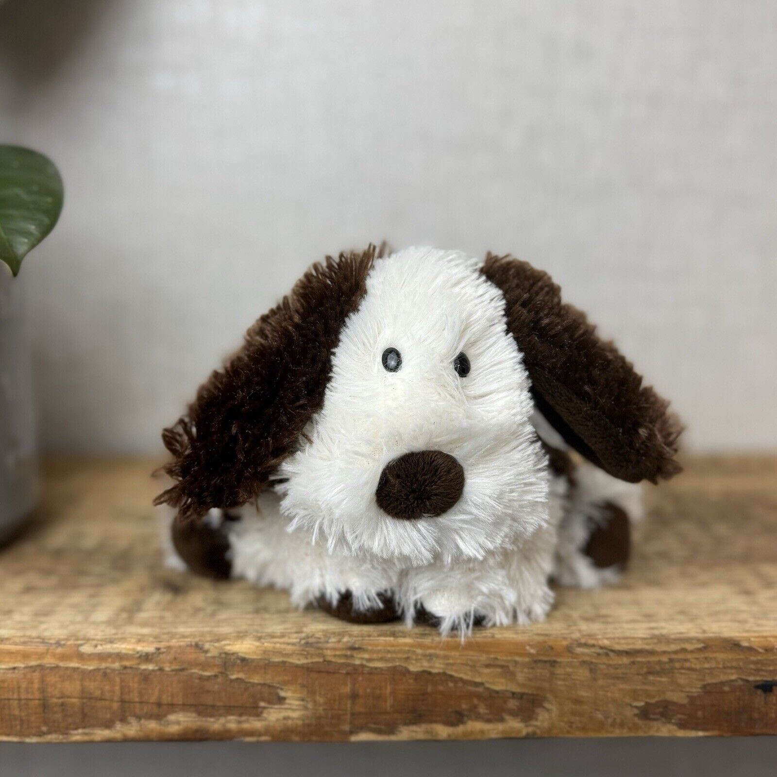 Jellycat Small Truffles Dog Puppy- Cream/Brown Floppy Dog Pillow Beanie Rare 7”
