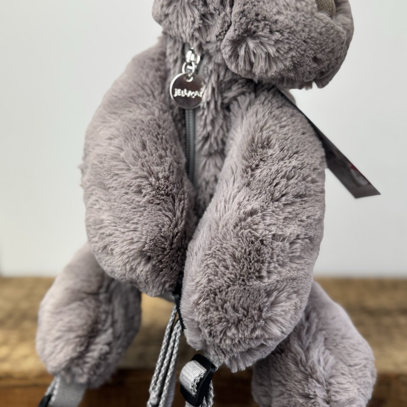 Jellycat Huggady Dog Rucksack - New Without Tags Grey Dog Bag Rare Retired NWOT