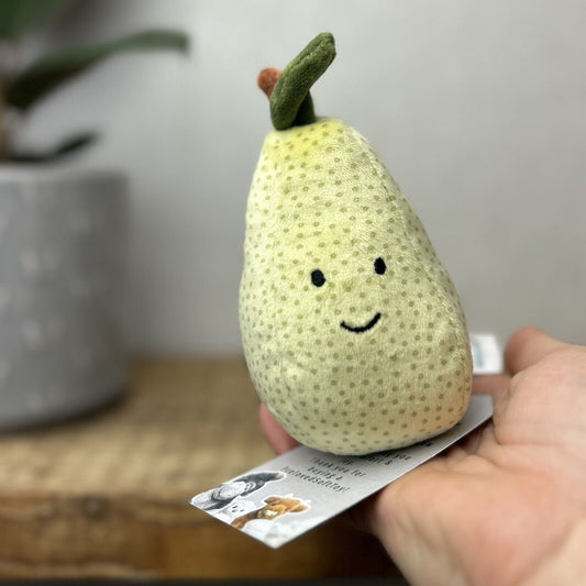 Jellycat Fabulous Fruit Pear - Small Pear Play Food - Pear Plush Soft Toy 5"