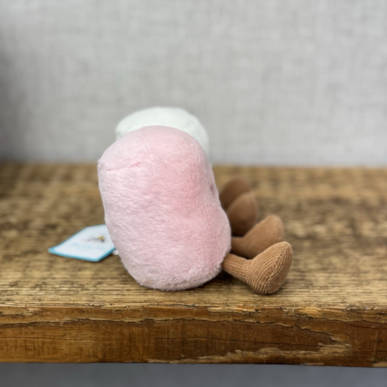 Jellycat Amusable Pink And White Marshmallow Mini Soft Toy Genuine BNWT 5"
