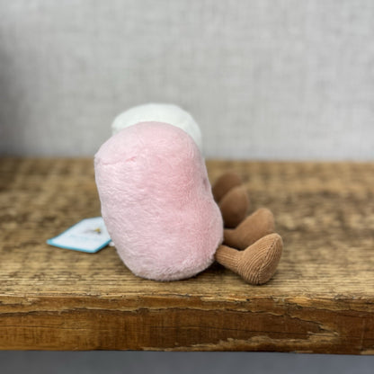 Jellycat Amusable Pink And White Marshmallow Mini Soft Toy Genuine BNWT 5"