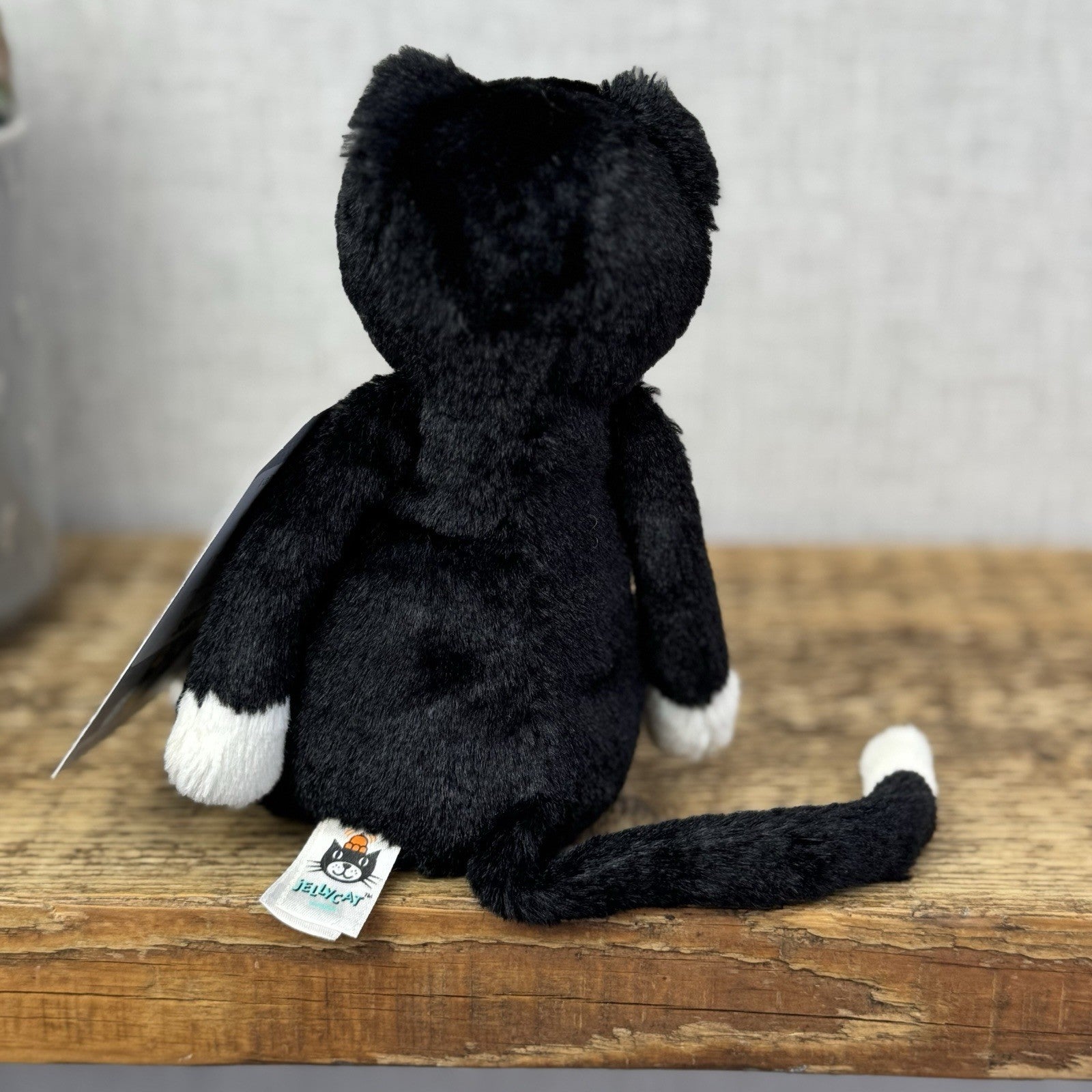 Jellycat Small Bashful Tuxedo Cat - Black/White Cat Retired Kitty Cat 8” Rare