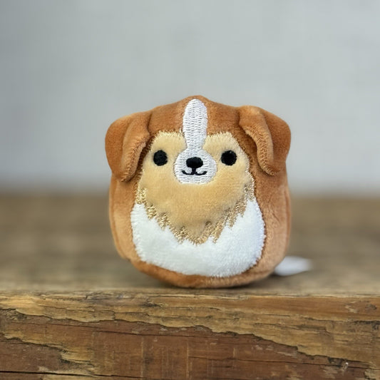 Squishmallow Squishville - Andres The Sheltie Dog - Beige/Brown Mini Dog 2"