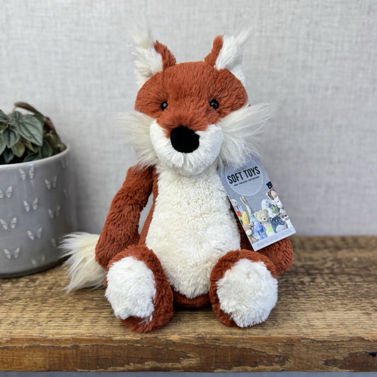 Jellycat Medium Bashful Red Fox - First Edition Fox Beanie Plush Retired 12”