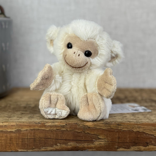 Bukowski Bears - Baby Denis Tiny Cream Soft Toy Monkey Beanie Plush Rare 4.5"