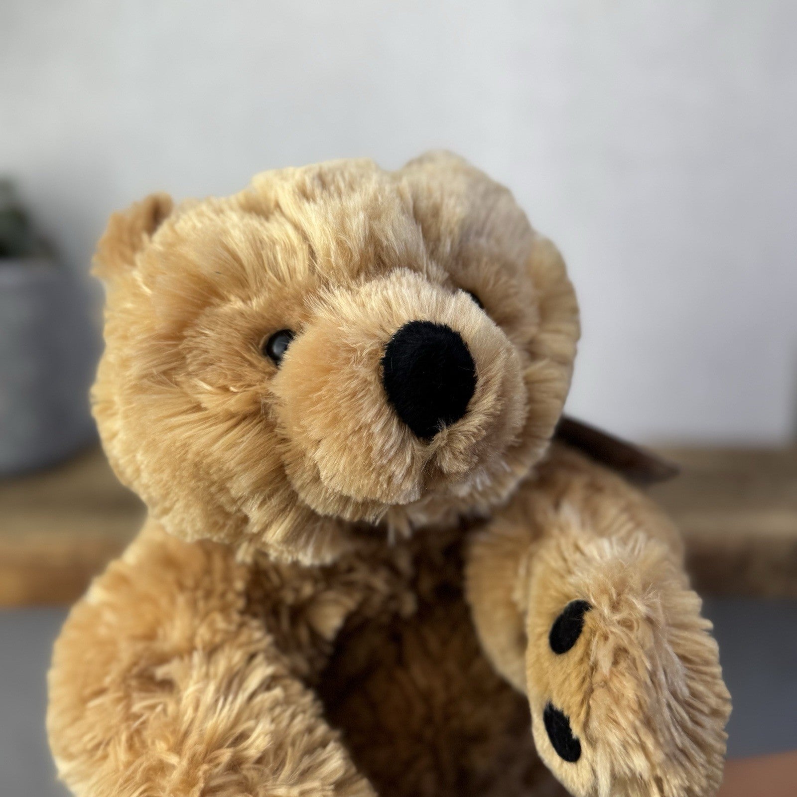 Barbara Bukowsk Vintage Floppy Bear - Golden Bear Beanie Large Rare Plush 15”