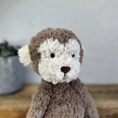 Jellycat Smuffle Monkey - Retired Beanie Monkey Light Brown 14" (#2)