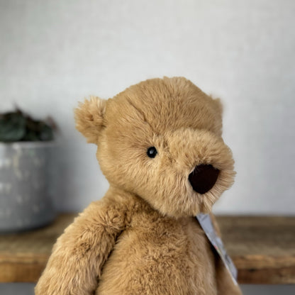 Jellycat Medium Benjamin Bear - Maple Colour Larger Beanie Bear Plush Bear 14”
