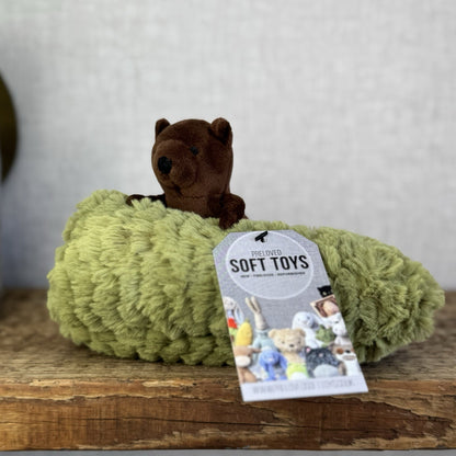 Jellycat Forest Fauna Bear - Tiny Pocket Pal Bear With Tree House Cute Plush 8"