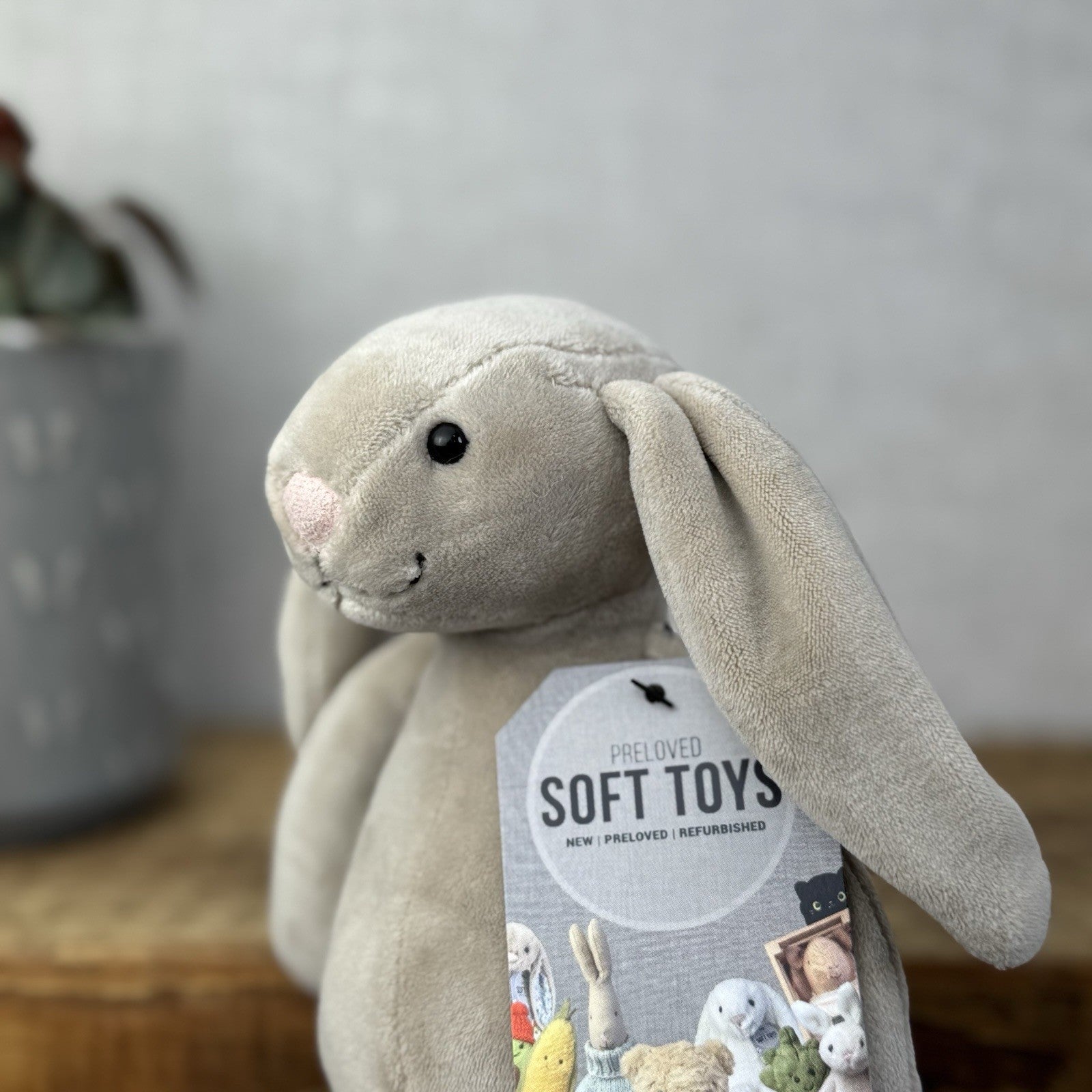 Jellycat My First Bunny - Baby Soft Beige Rabbit Toy Velour Beanie Beige 8”