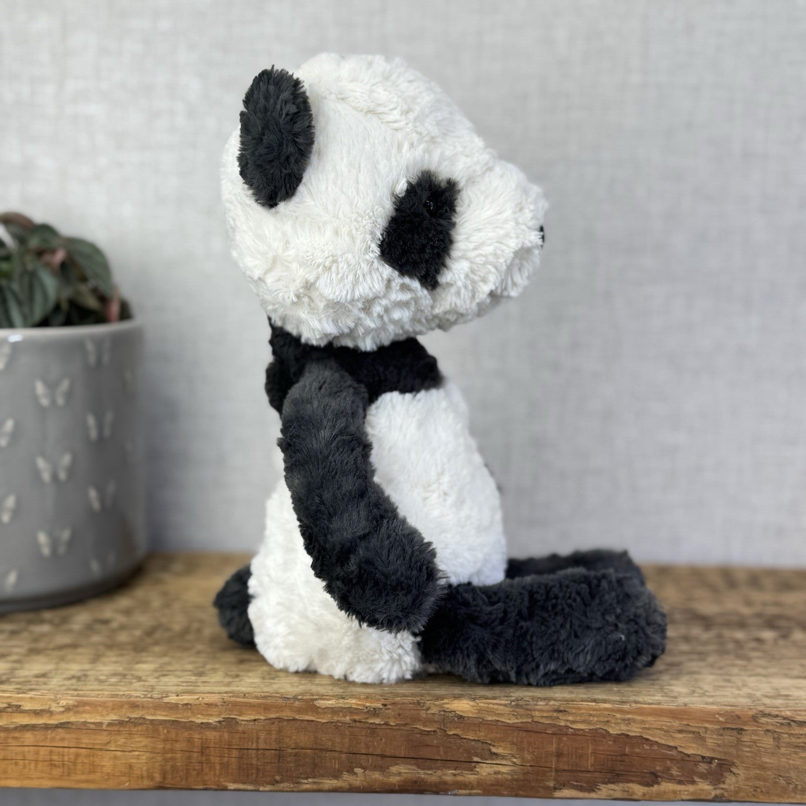 Jellycat Tuffet Panda - Panda Textured Beanie Plush Wild Animal Retired 12"