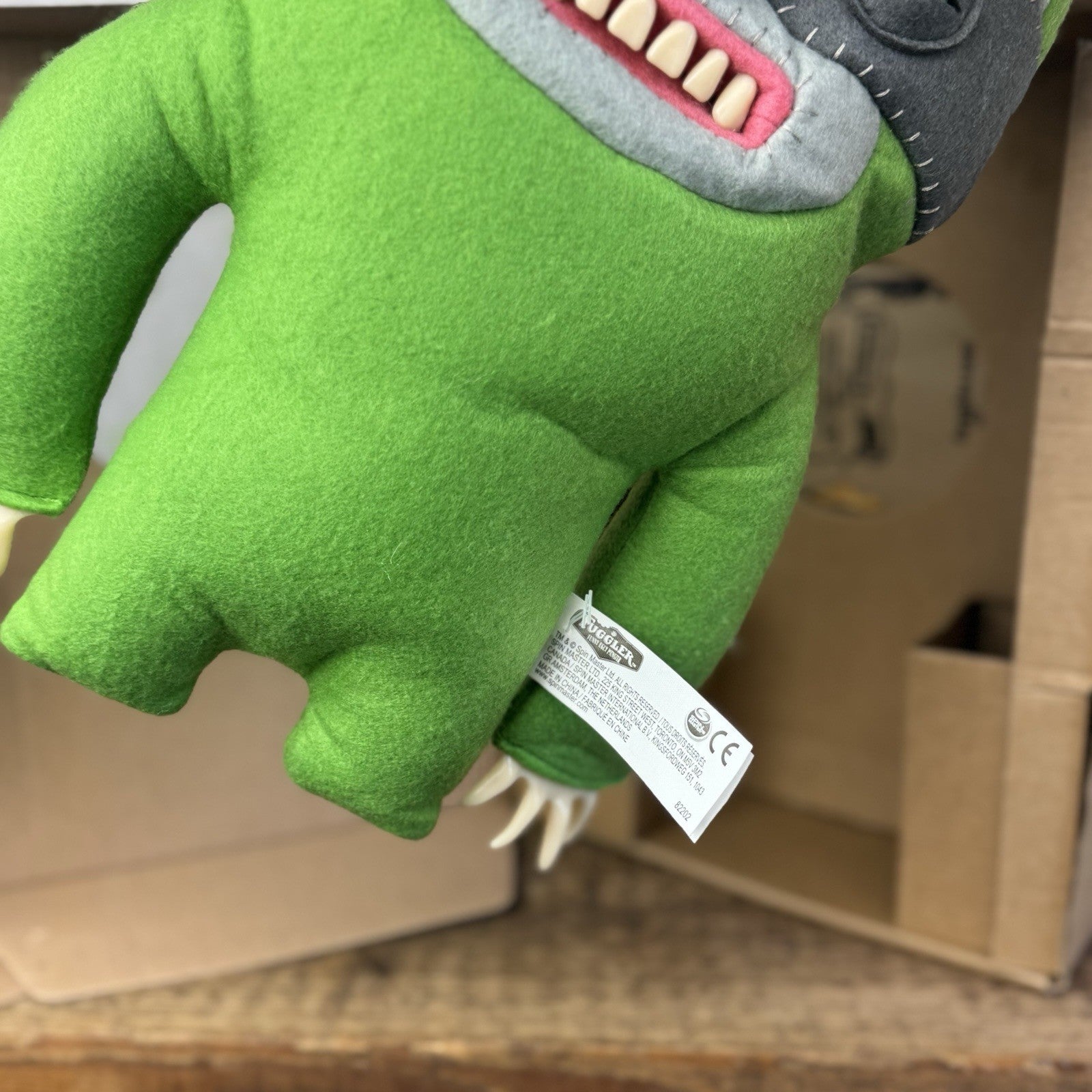 Fuggler Large Green Sickening Sloth - Large Green Sloth Claws Large 14" BNIB