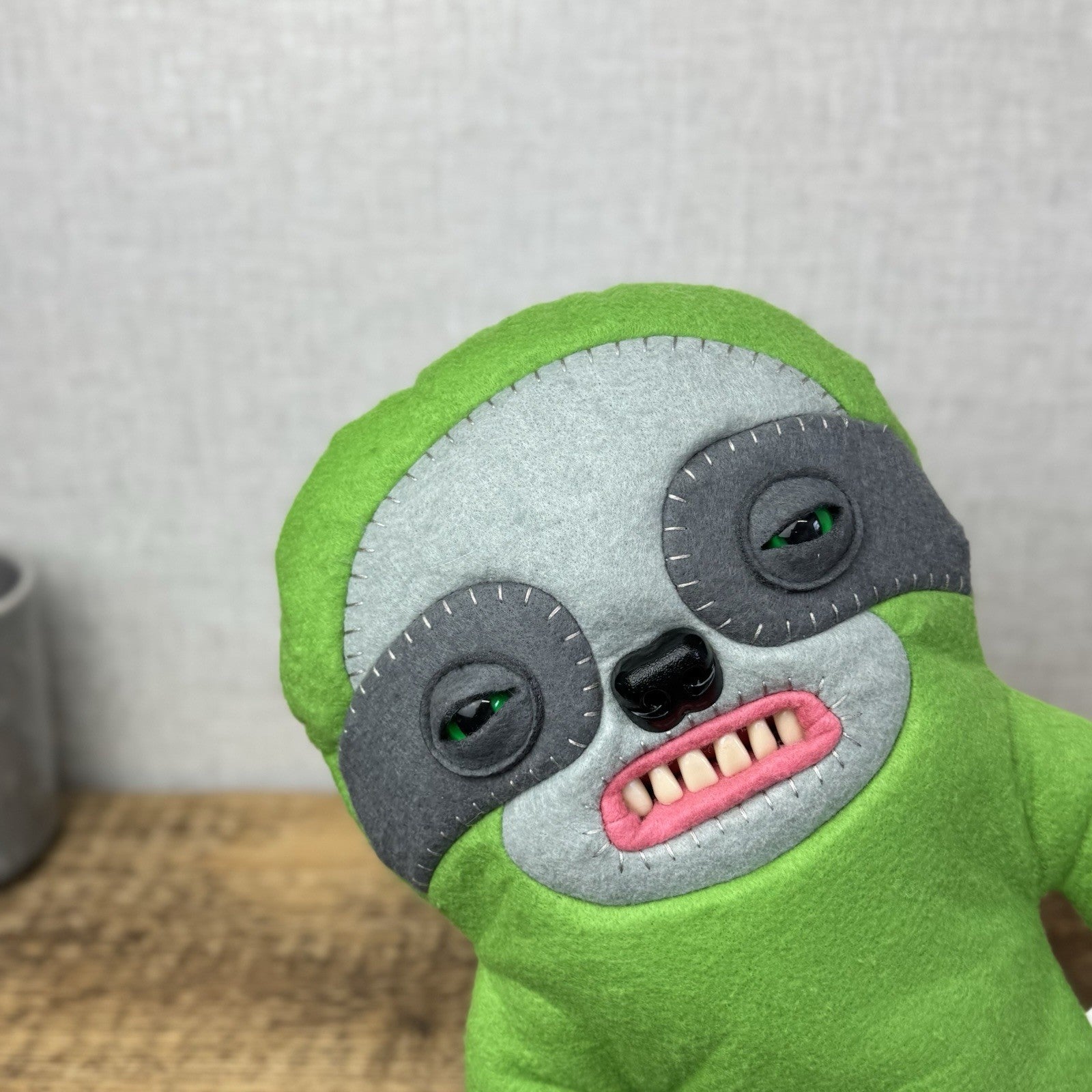 Fuggler Large Green Sickening Sloth - Large Green Sloth Claws Large 14"