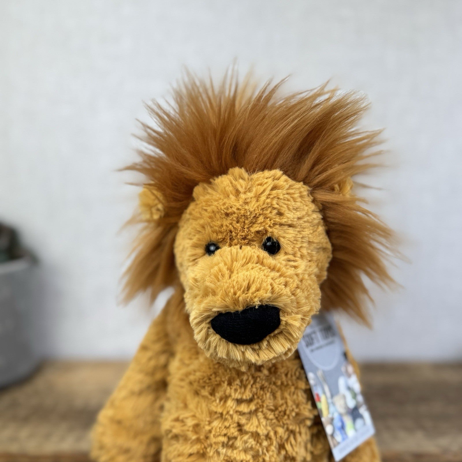 Jellycat Medium Mumble Lion - Rare Sguiggle Lion Soft Toy Beanie Plush 14"