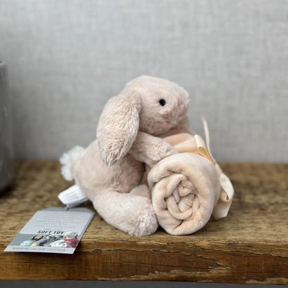Jellycat Smudge Bunny  - Smudge Comforter Soft Toy Peachy Bunny Soother (#2)