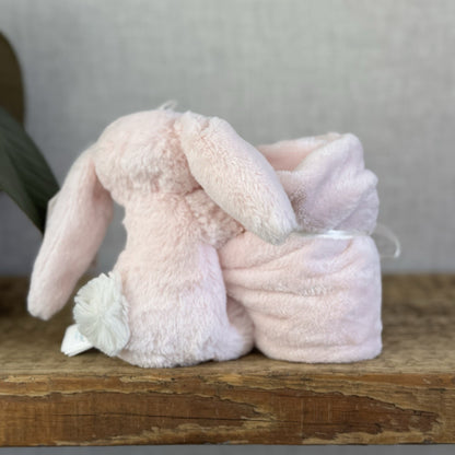 Jellycat Bashful Pink Bunny Soother - Pink Bunny Comfort Blanket Soother Rabbit
