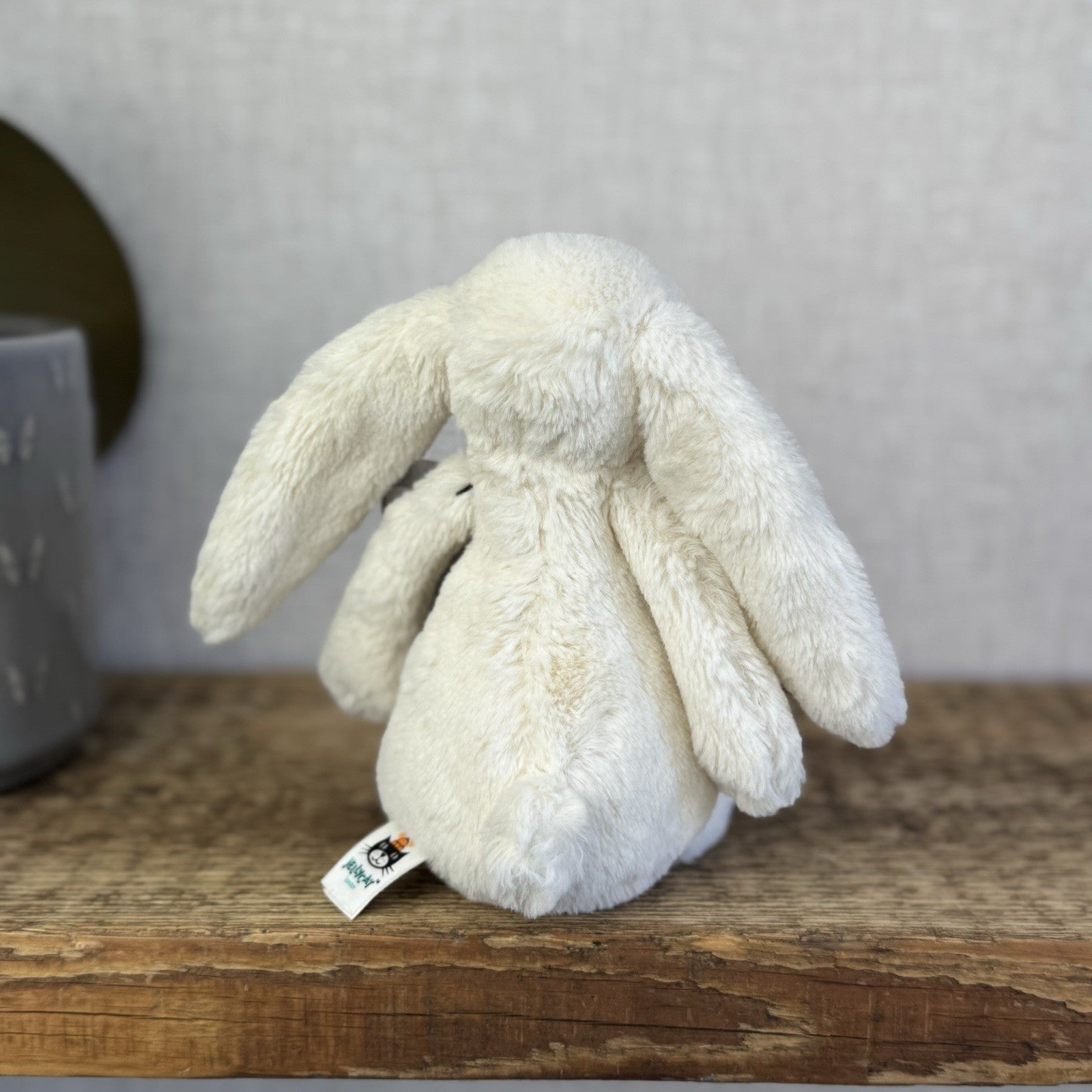Jellycat Small Bashful Cream Bunny - Off White Rabbit Beanie Plush Toy 8”