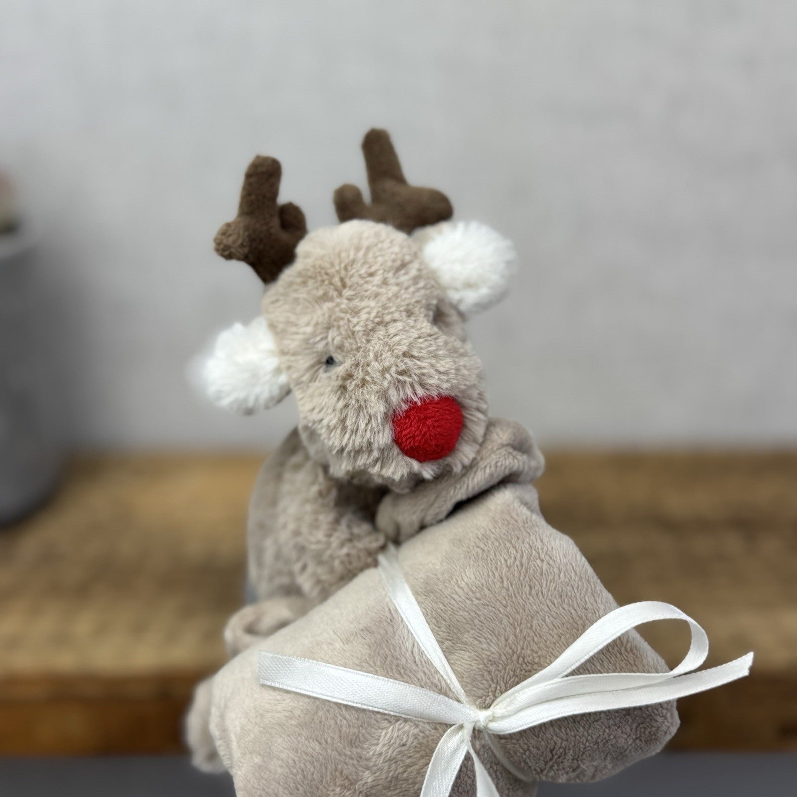 John Lewis X Jellycat Baby Reindeer Christmas Soother Soft Comforter Winter Baby