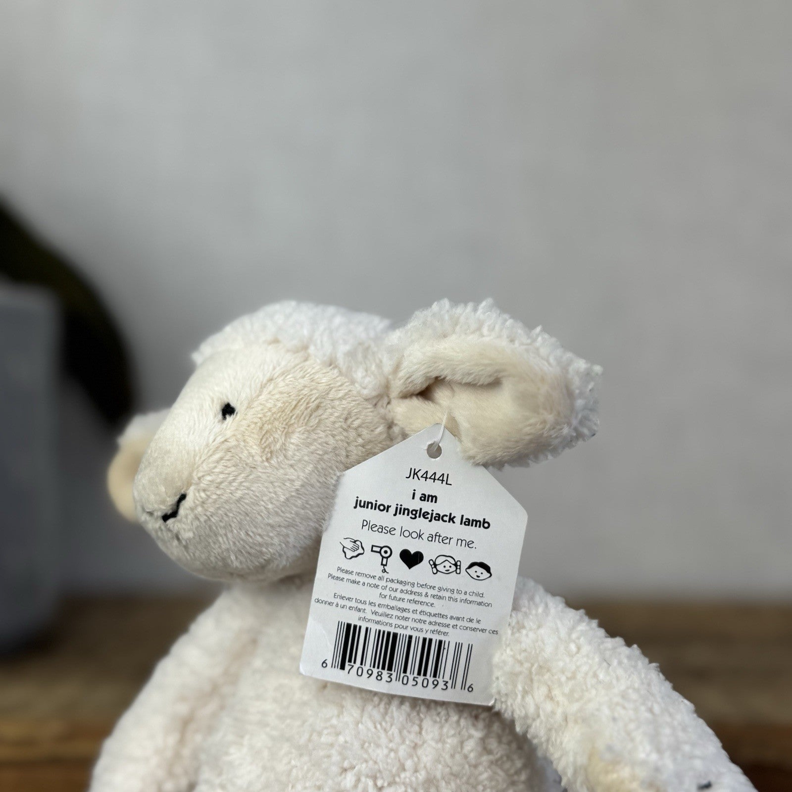 Jellycat Jellykitten Junior Jinglejack Lamb - Vintage Tiny Lamb (Slackajack) 9”