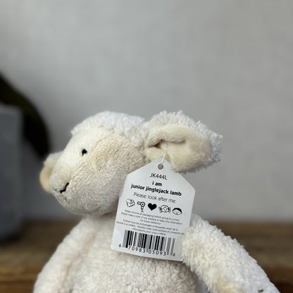 Jellycat Jellykitten Junior Jinglejack Lamb - Vintage Tiny Lamb (Slackajack) 9”