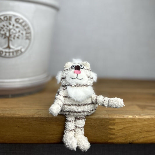 Jellycat Baby Scat Cat Soft Plush Toy Cream Brown Striped 6"