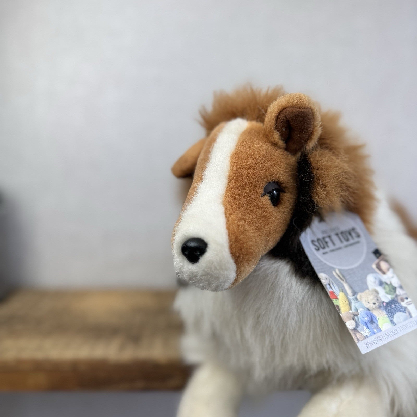 Chosun Vintage Realistic Rough Collie/Shetland Sheepdog Realistic Dog Plush 15"
