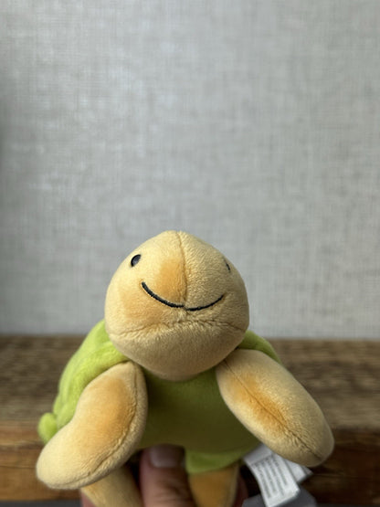 Jellycat Small CeeCee Turtle - Small Green Velour Turtle Beanie retired 6”