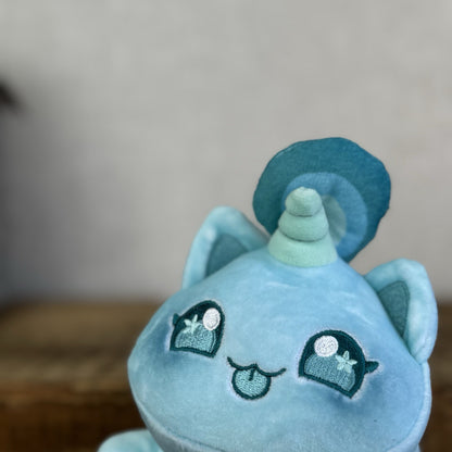 Aphmau MeeMeows - Blue Unicorn Cat Plush Collctible Cat 5"