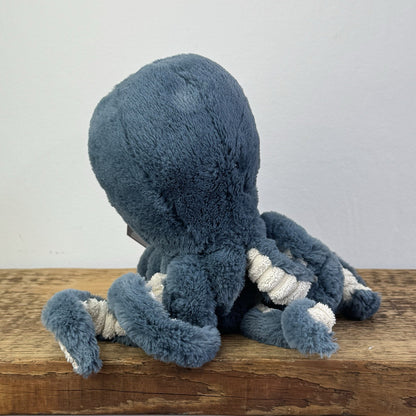 Jellycat Little Storm Octopus - Retired Small Dark Blue/Teal Octopus Soft Toy 8”