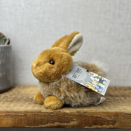 John Lewis Vintage Bunny Rabbit Beanie - Mini Bob Tail Beanie Plush Fluffy 6"