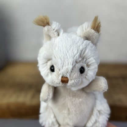 Barbara Bukowski Bear - Baby Blixten Squirrel Small Grey Cute Woodland Beanie 7"