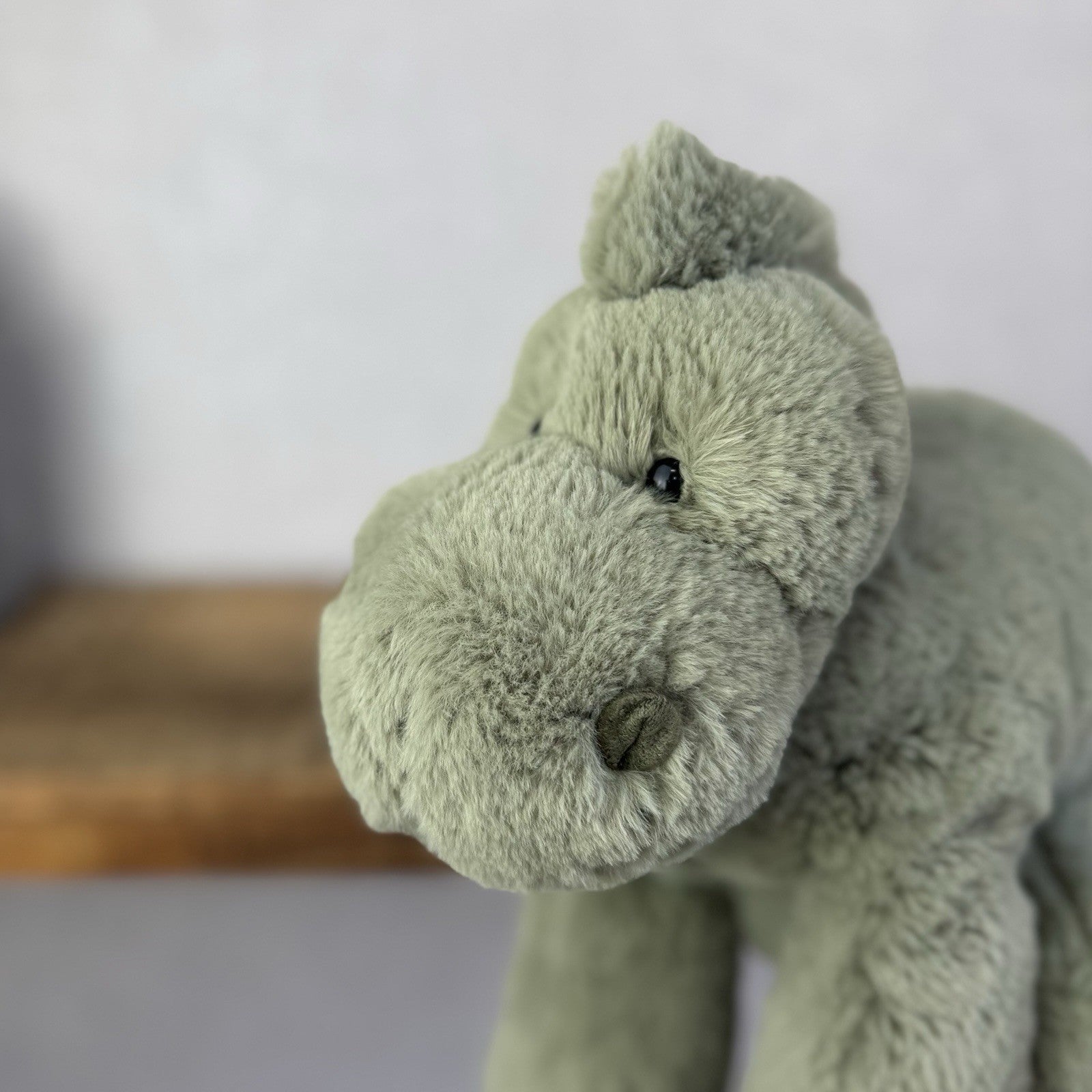 Jellycat Medium Huggady Dinosaur- Floppy Green Dino Plush Soft Toy Retired 10"