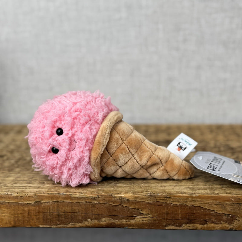 Jellycat Strawberry Ice Cream- Irresistible Ice Cream - Food Play Toy 7”