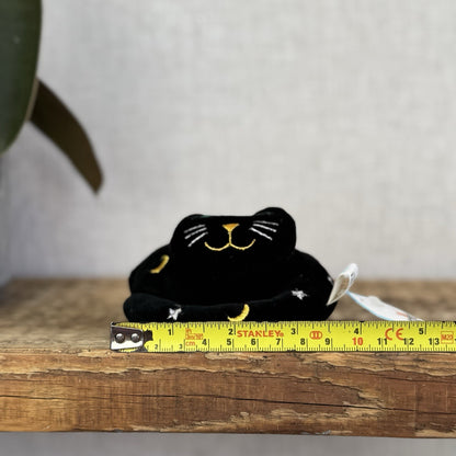 Jellycat Nightcap Nap - Retired 1998 Black Cat Stars/moons Vintage With Tags 4”