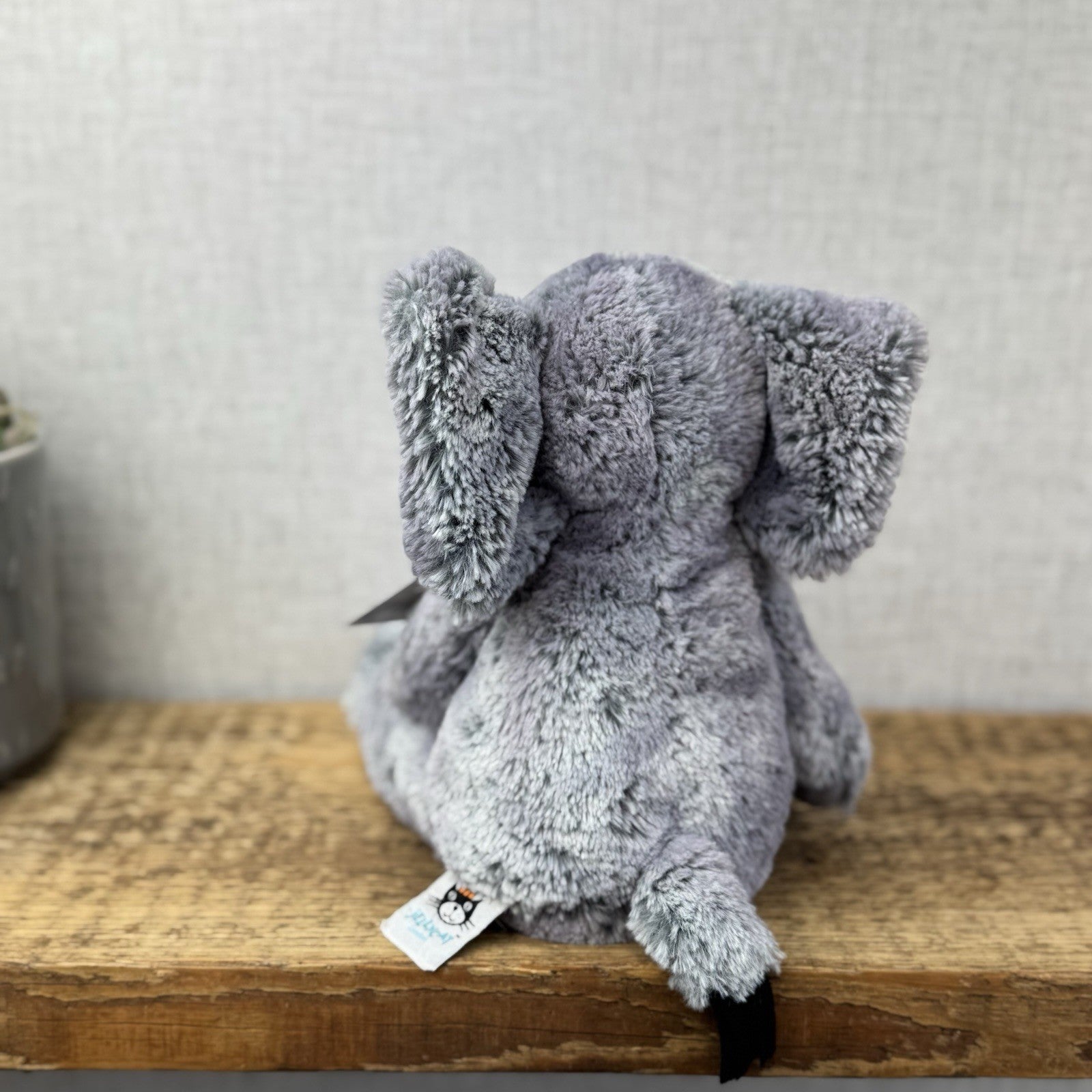 Jellycat Puddle Elephant - Blue/Grey Mix Elephant Super Soft Retired Medium 14"