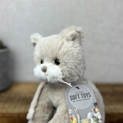 Bukowski - Barbara Bukowski Little Catty - Beige Floppy Beanie Kitten Cat Plush