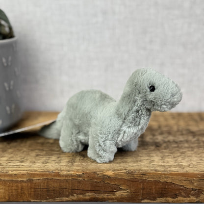 Jellycat Small Fossily Brontosaurus Soft Toy Tiny Dinosaur 5"