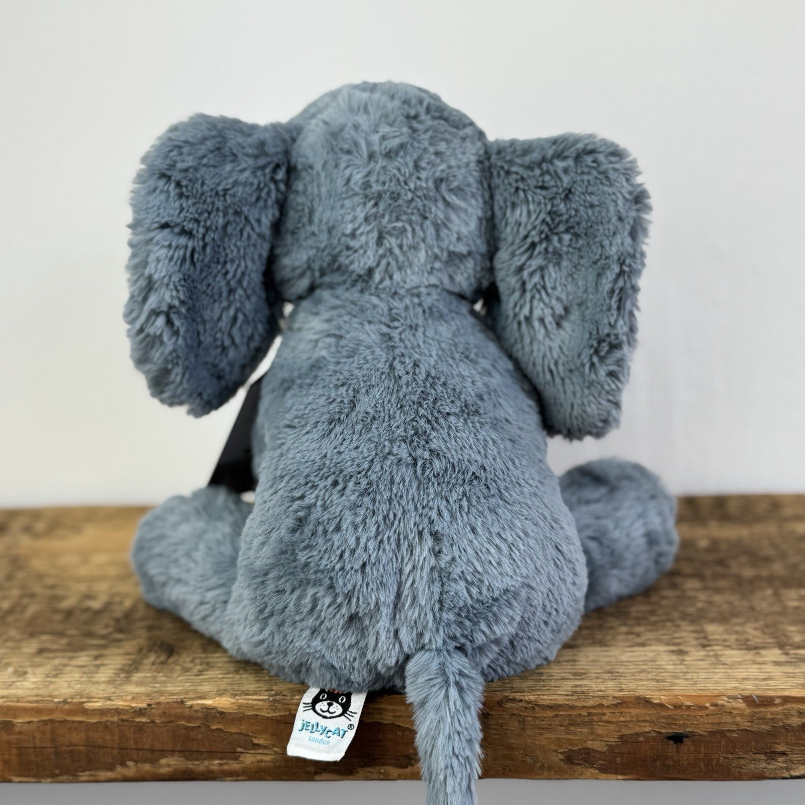 Jellycat Medium Huggady Elephant - Blue Beanie Elephant Rare/Retired 11"