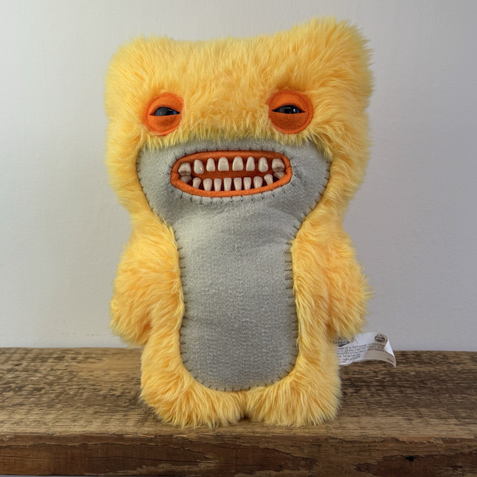 Fuggler Awkward Bear Yellow Fur Soft Toy 12’ Plush - Retired Rare Cuddly