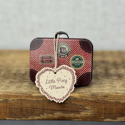 Maileg Christmas Baby Mouse In Travel Suitcase - Miniature Baby Pixie NWT