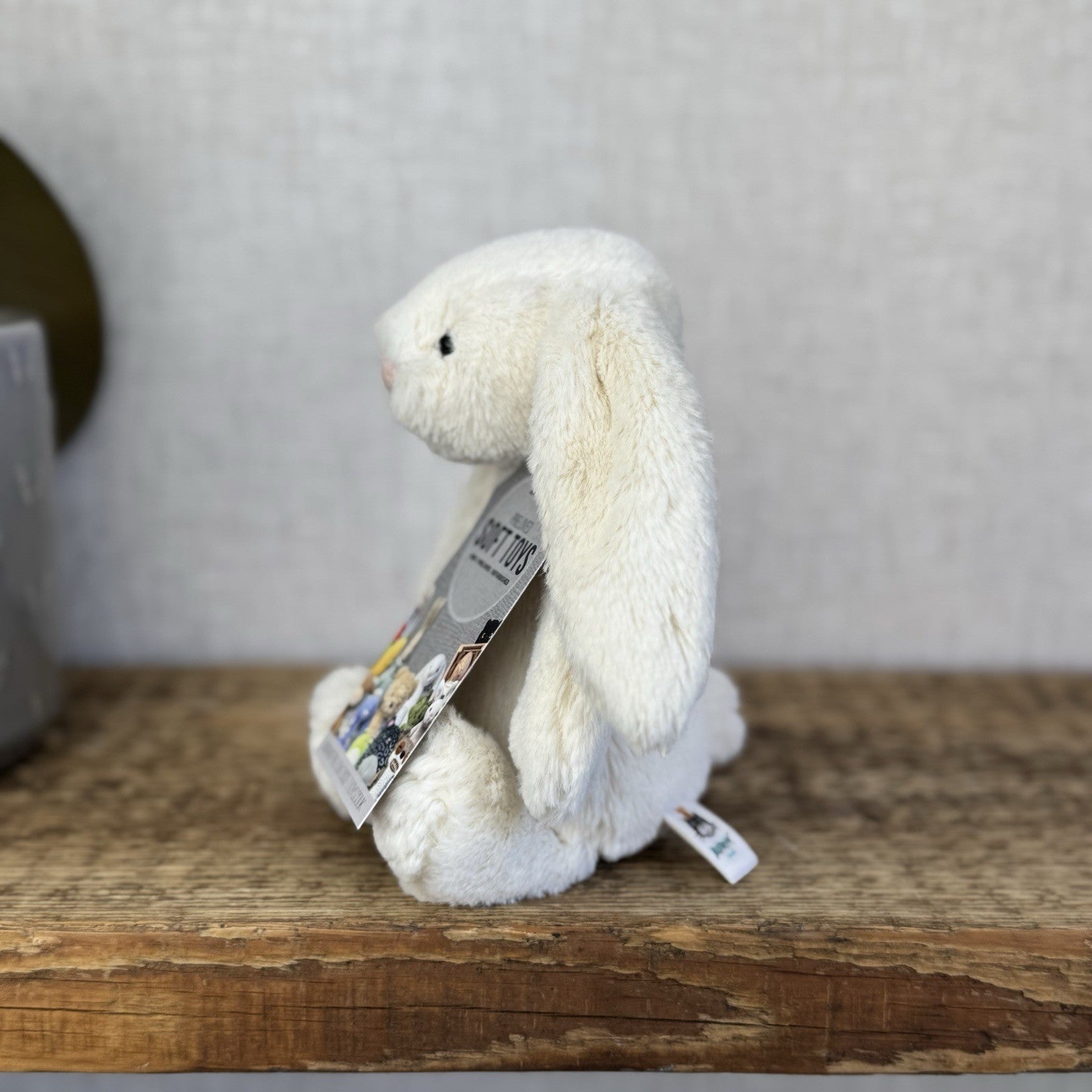 Jellycat Small Bashful Cream Bunny - Off White Rabbit Beanie Plush Toy 8”