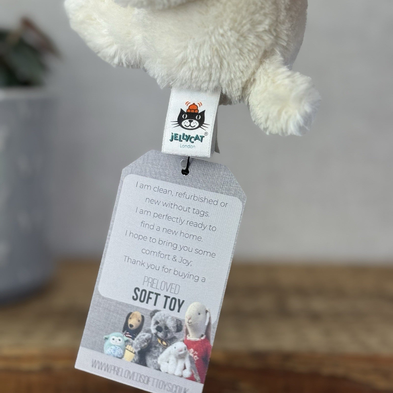 Jellycat Baby Poppet Cream Cat - Tiny Cream Mini Cat Kitten Soft Toy 4"