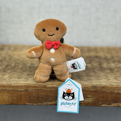 Jellycat Festive Folly Gingerbread Man - Mini Gingerbread Man Tiny BNWT 2"