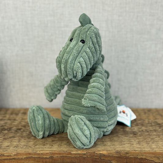 Jellycat Cordy Roy Dino - New With Tags Rare & Retired Green Dino Beanie 9"