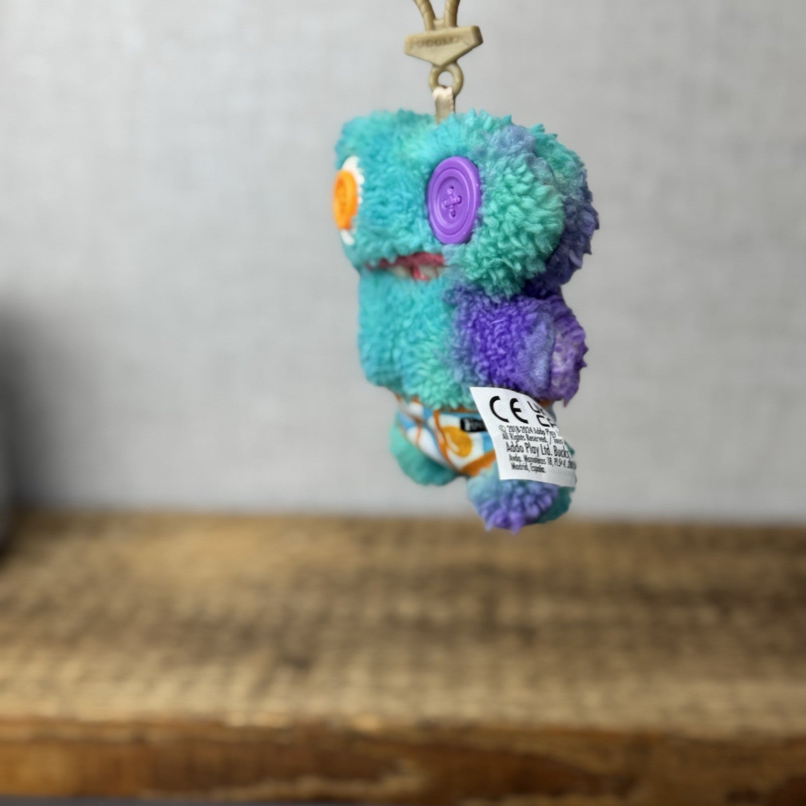 Fuggler Keychain - Funny Ugly Monster Keyring Gaptooth Mcgoo Blue Mini 5"